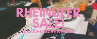 Verkaufstisch mit Rheinuferprodukten