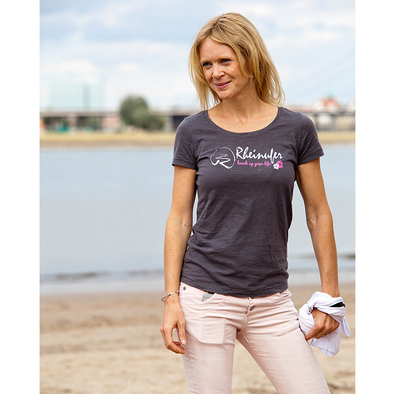 Rheinufer T-Shirt mit Blumen-Look Damen - 