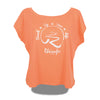 Rheinufer Fledermaus-Ärmel T-Shirt Damen - XS / Orange