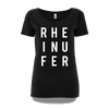 RHEINUFER Letter T-Shirt Damen - S / Schwarz/Weiß