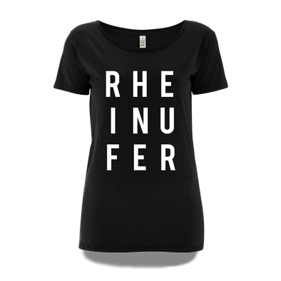 RHEINUFER Letter T-Shirt Damen - S / Schwarz/Weiß