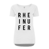 RHEINUFER Letter T-Shirt Damen - S / Weiß/Schwarz