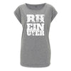 Rheinufer Inkpress Rolled Sleeve Tunika T-Shirt Damen - S / Grau / D'Dorf