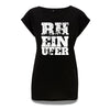 Rheinufer Inkpress Rolled Sleeve Tunika T-Shirt Damen - S / Schwarz / D'Dorf