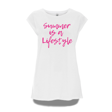 Summer is a Lifestyle Shirt Ärmellos Damen - Weiß / S