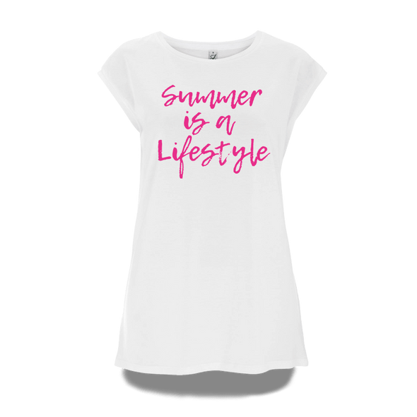 Summer is a Lifestyle Shirt Ärmellos Damen - Weiß / S
